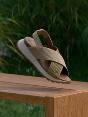 Sandały na koturnie Anna Field Wide Fit By Zalando beżowy