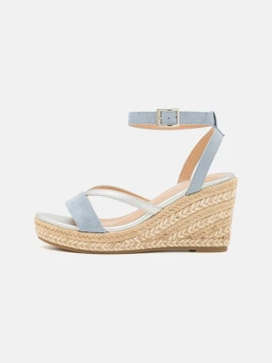 Sandały na koturnie Anna Field Wide Fit By Zalando jasnoniebieski