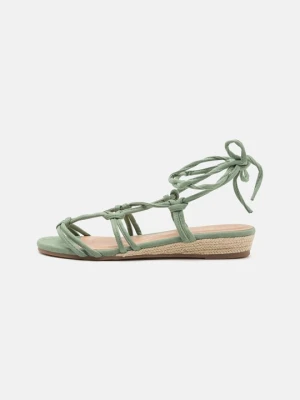 Sandały na koturnie Anna Field Wide Fit By Zalando zielony