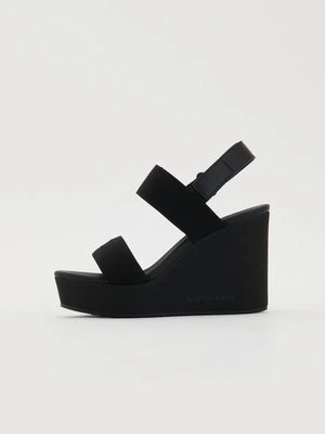 Sandały na koturnie Calvin Klein Jeans