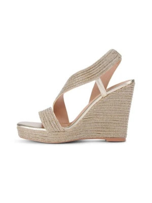 Sandały na koturnie Carvela w kolorze złota