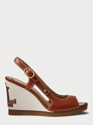 Sandały na koturnie Lauren Ralph Lauren