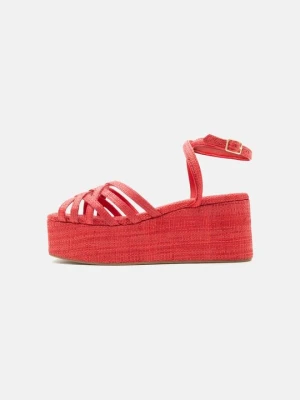 Sandały na koturnie Loeffler Randall czerwony