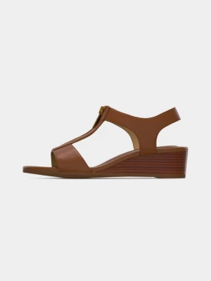 Sandały na koturnie Michael Kors brązowy