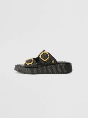 Sandały na koturnie Sam Edelman czarny