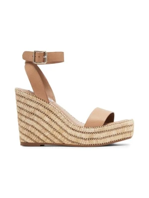 Sandały na koturnie Steve Madden piaskowy