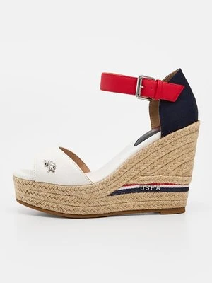 Sandały na koturnie U.S. POLO ASSN. brązowy