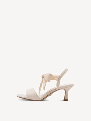 Sandały na obcasie beżowy - TAMARIS