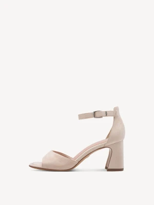 Sandały na obcasie beżowy - TAMARIS