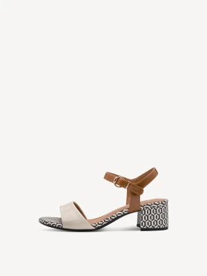 Sandały na obcasie beżowy - TAMARIS