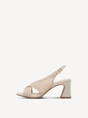 Sandały na obcasie beżowy - TAMARIS