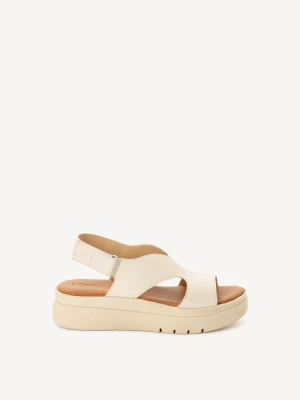 Sandały na obcasie beżowy - TAMARIS