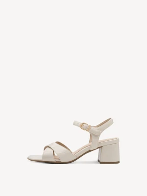 Sandały na obcasie beżowy - TAMARIS