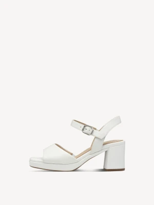 Sandały na obcasie biały - TAMARIS