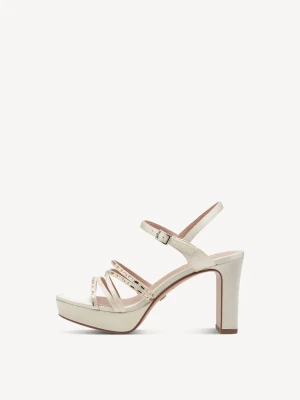 Sandały na obcasie biały - TAMARIS