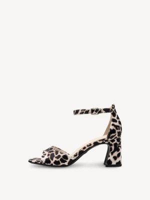 Sandały na obcasie brązowy - TAMARIS