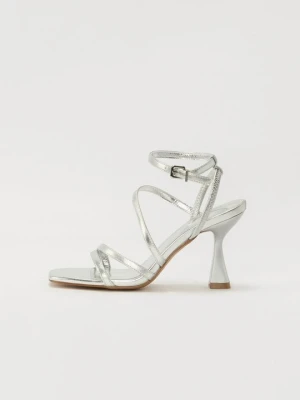 Sandały na obcasie Even&Odd Wide Fit By Zalando srebrny