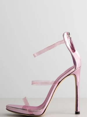 Sandały na obcasie Giuseppe Zanotti różowy