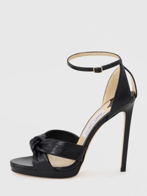 Sandały na obcasie Jimmy Choo czarny