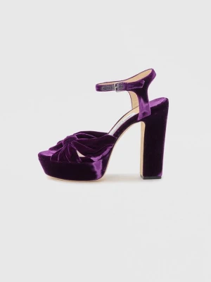 Sandały na obcasie Jimmy Choo czerwony