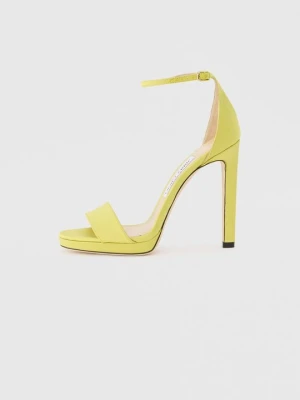 Sandały na obcasie Jimmy Choo żółty