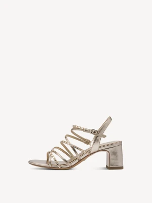 Sandały na obcasie metaliczny - TAMARIS