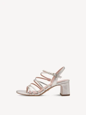 Sandały na obcasie metaliczny - TAMARIS