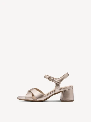 Sandały na obcasie metaliczny - TAMARIS