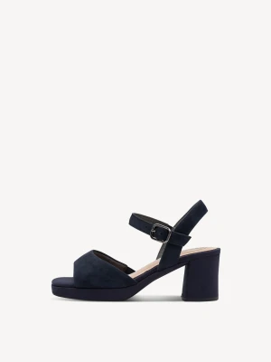 Sandały na obcasie niebieski - TAMARIS