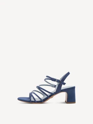 Sandały na obcasie niebieski - TAMARIS