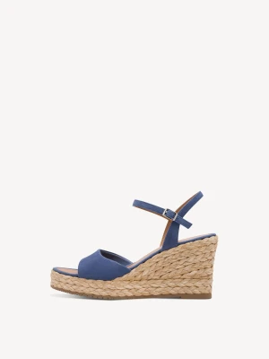 Sandały na obcasie niebieski - TAMARIS