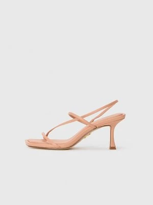 Sandały na obcasie Steve Madden nude