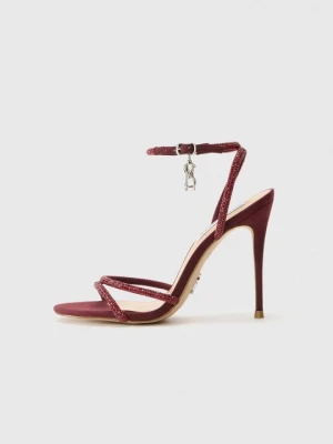 Sandały na obcasie Steve Madden bordowy