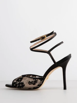 Sandały na obcasie Stuart Weitzman czarny