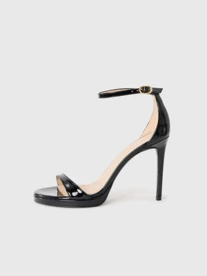 Sandały na obcasie Stuart Weitzman czarny