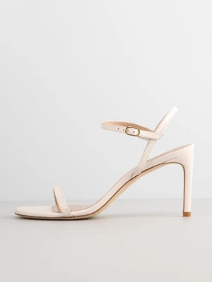 Sandały na obcasie Stuart Weitzman piaskowy