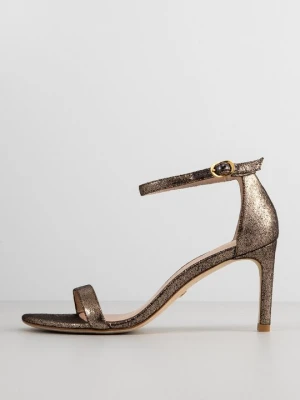 Sandały na obcasie Stuart Weitzman złoty