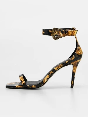 Sandały na obcasie Versace Jeans Couture czarny