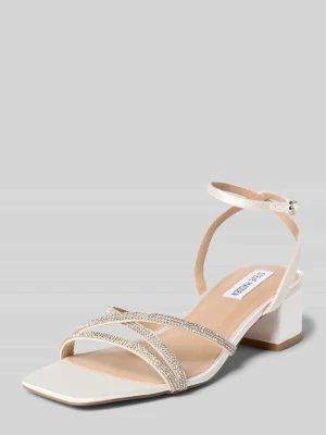 Sandały na obcasie z obszyciem z kamieni stras model 'Gabby' Steve Madden