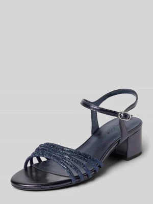 sandały na obcasie z obszyciem z kamieni stras tamaris