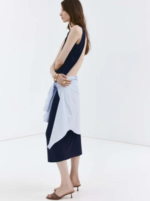 Sandały na obcasie z odkrytą piętą czekoladowy - Kobieta - - MANGO