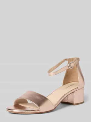 Sandały na obcasie z szerokim paskiem na cholewce tamaris