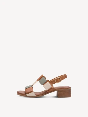 Sandały na obcasie zielony - TAMARIS