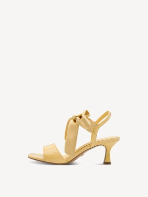 Sandały na obcasie żółty - TAMARIS