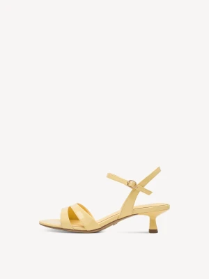 Sandały na obcasie żółty - TAMARIS