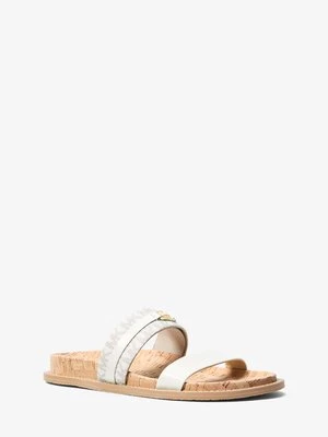 Sandały na płaskiej podeszwie Mandy z charakterystycznym logo MICHAEL Michael Kors