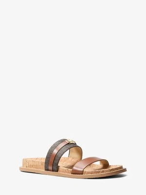 Sandały na płaskiej podeszwie Mandy z charakterystycznym logo MICHAEL Michael Kors