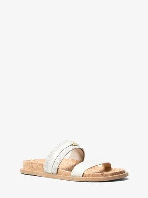 Sandały na płaskiej podeszwie Mandy z charakterystycznym logo MICHAEL Michael Kors