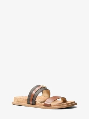 Sandały na płaskiej podeszwie Mandy z charakterystycznym logo MICHAEL Michael Kors