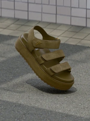 Sandały na platformie Steve Madden khaki